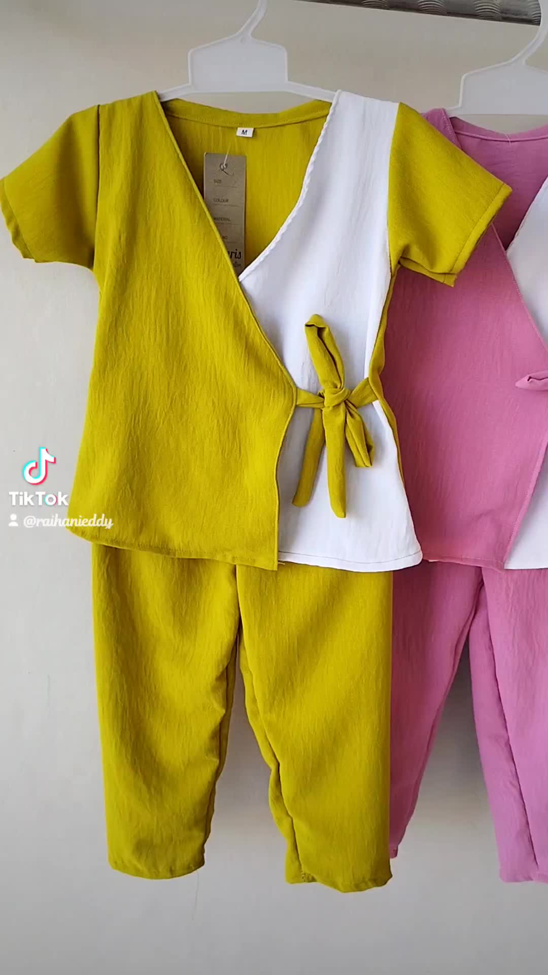 ONE SET KIMONO ANAK PEREMPUAN / BAJU ANAK PEREMPUAN Lengan pendek Pakaian Cantik Setelan Fashion