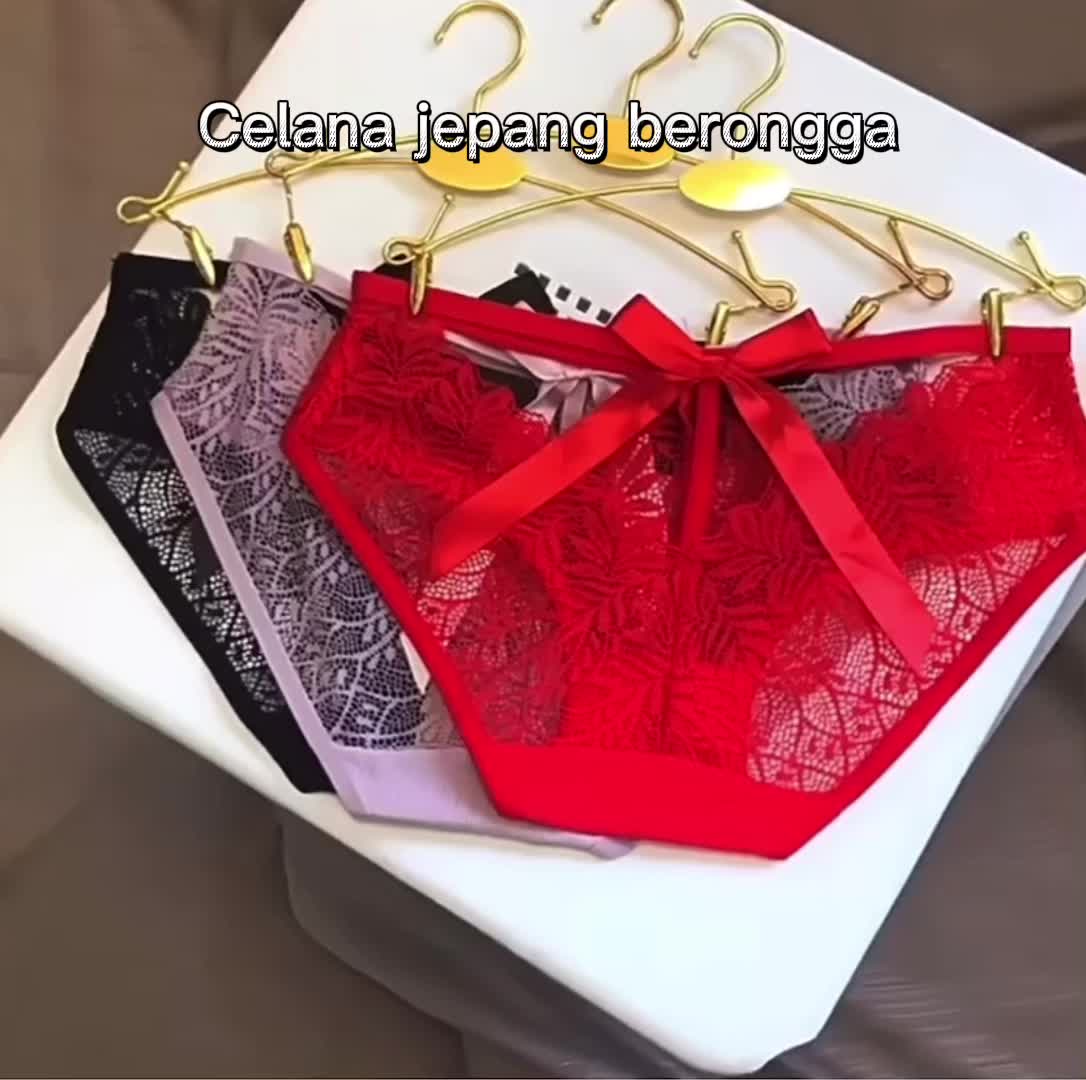 Celana Dalam Wanita busur Sexy Renda Manis Sexy G String C233 Bunga Nyaman Bunga Nyaman