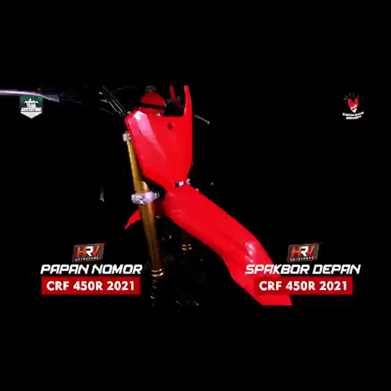 Spakbor Depan Papan Nomor Harvy MX CRF 450R 2021 PNP CRF 150L