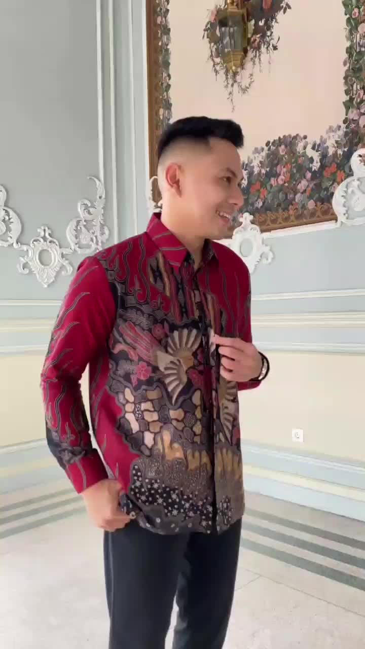 Batik Couple Atasan Tunik Dress M L XL XXL XXXL Katun Baju Kancing Pasangan
