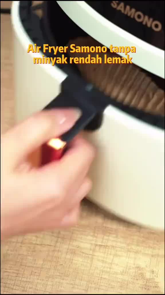(EKSKLUSIF INDY ISCHA) Samono 650 Watt Air Fryer Mesin 4L Penggorengan Tanpa Minyak Kontrol Suhu Ganda [SW-AFW04]