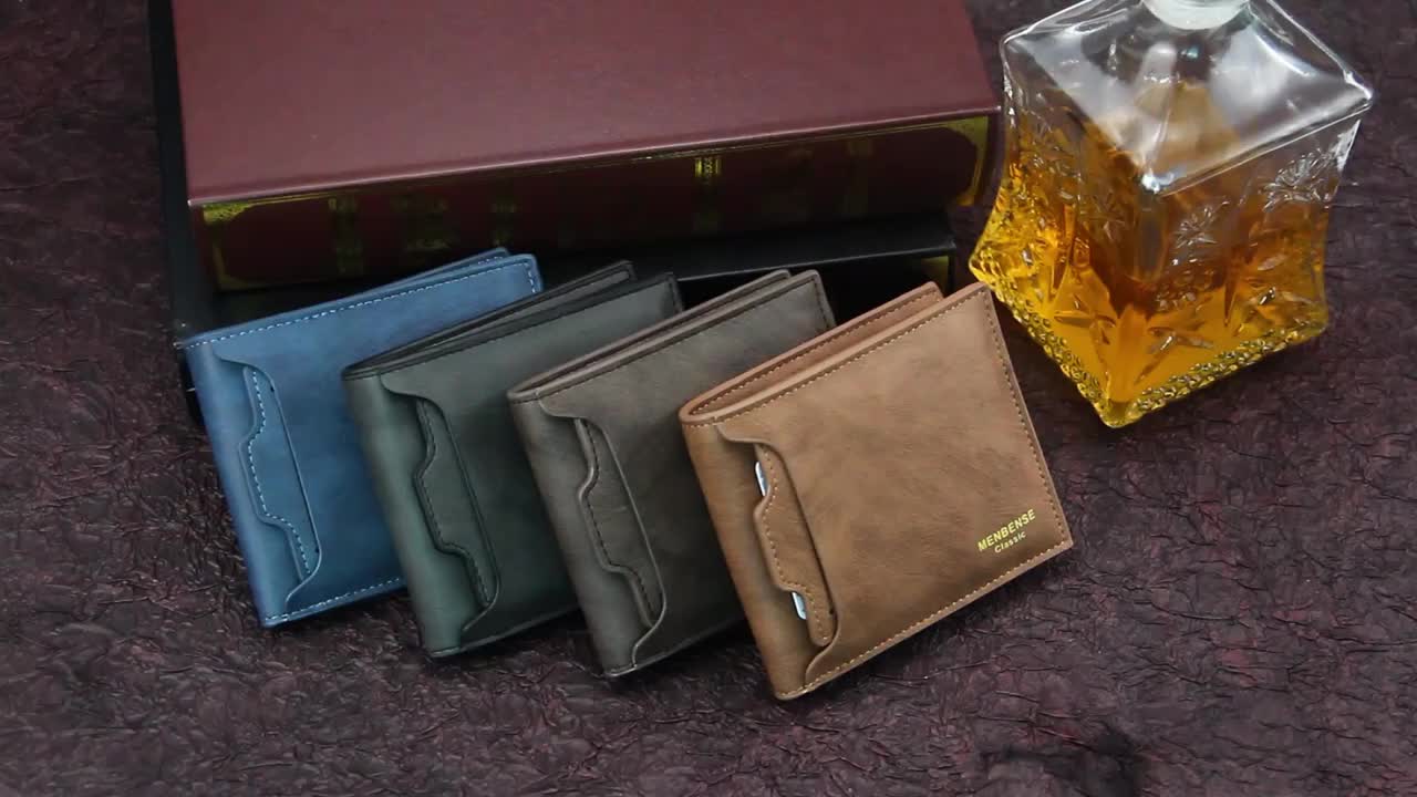 Dompet Lipat Pria Kulit Branded MENBENSE ORIGINAL Dompet Pendek Kartu Cowok