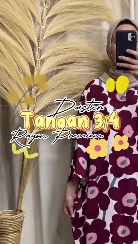 Daster Gamis Lengan 3 per 4 Busui Kekinian Rerestore Collection Ibu Rayon Muslim Wanita Panjang Lembut Nyaman Bunga Menyusui Dress Motif Katun
