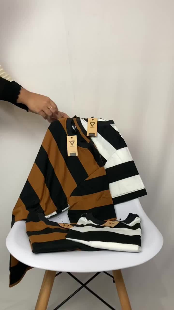 Phenom - Kaos Stripe Bold Cotton Lengan Pendek Pria/Wanita