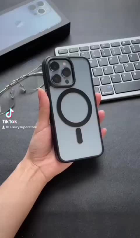 Hybrid Black Clear HD Magsafe Case iP X XR Xs Max 11 Pro Max 12 Pro Max 13 Pro Max 14 Pro Max Plus 15 Pro Max Plus With Ring Camera Protector