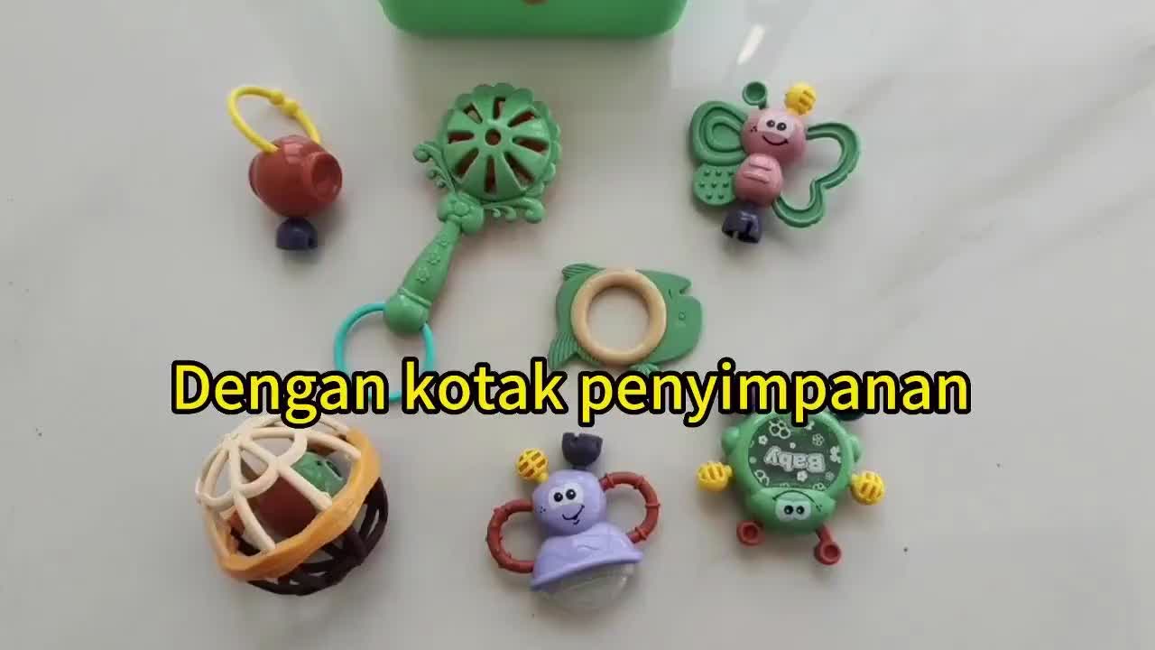 Duffy toys 11Pcs Kotak Bayi Teether Mainan Mainan Kerincingan Bayi Mainan Teether Bayi Teething Kit Mainan Mainan Edukasi  0-12 Bulan Baby