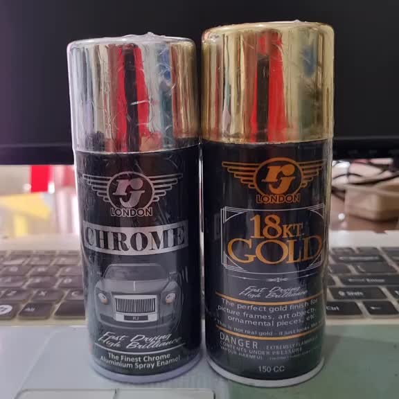 Cat Semprot PILOK RJ GOLD CHROME 150ML EMAS SILVER KRUM BRON