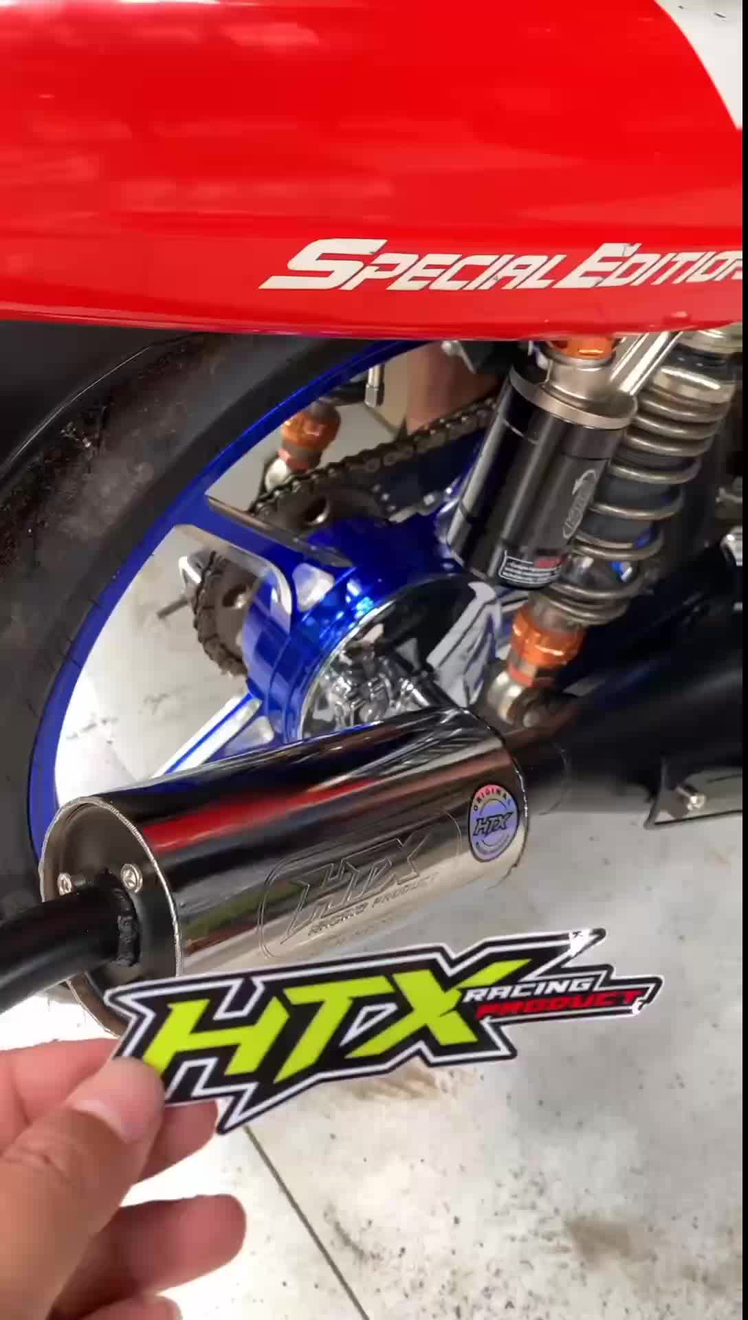 knalpot fizr htx standar racing model leher sirip prepet