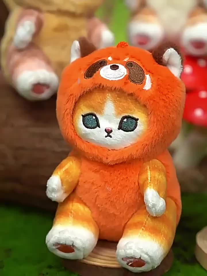Vixplorn Gantungan Kalung Hiu Kucing Imut Mofusand /Boneka Gantungan Kunci Kucing dengan Bahan Empuk/Shark Cat Plush Doll Keychain