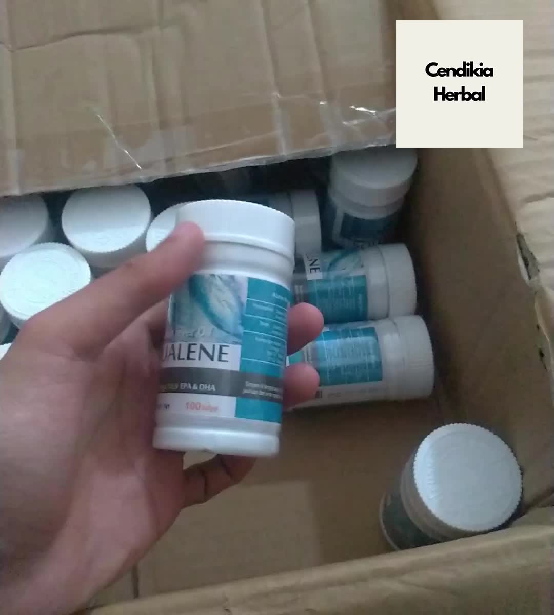 SQUALENE Salmon Fish Lever Oil Minyak Ikan Isi 100 Soft gel / Kapsul Lunak PLUS Omega 3, 6, 9 EPA Dan DHA