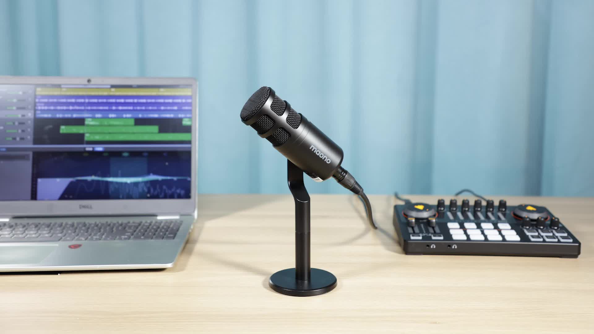 MAONO PD100 XLR Dynamic Microphone for Podcast Recording Gaming Live Streaming Cocok untuk Maonocaster AME2, AMC2 Neo Kabel Mikrofon