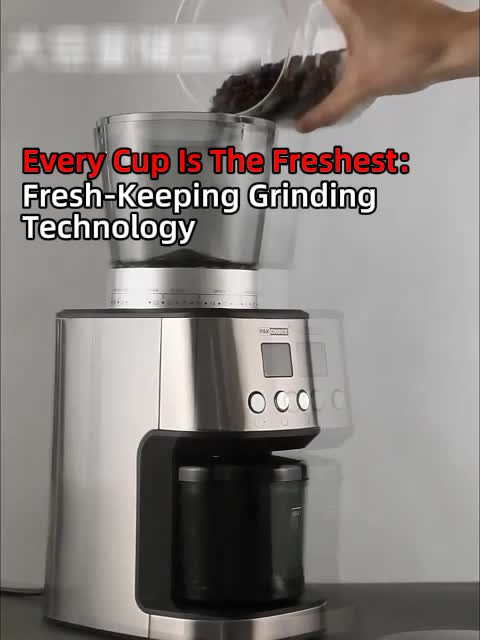 LAHOME Electric Conical Burr Coffee Grinder Pabrik Burr Otomatis yang Dapat Disesuaikan dengan 31 Pengaturan Grind yang Tepat