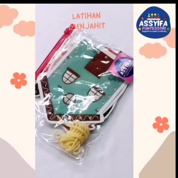 Pretend Play Menjahit / Mainan Edukasi Menjahit Pakaian / Lacing Card