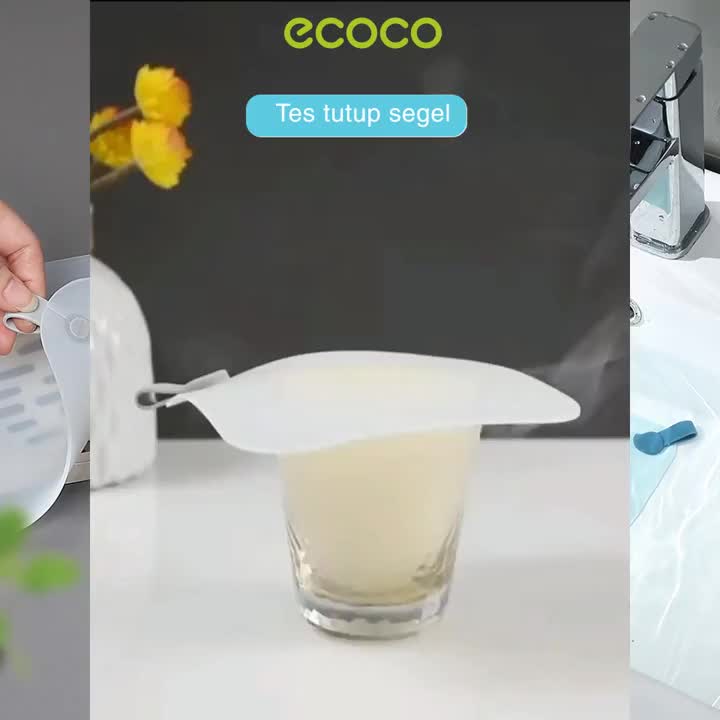 ECOCO Floor Drain Deodorant Mat Transparent - Penutup Lubang Saringan Got Kamar Mandi Silikon Transparan Anti Bocor Bau Kecoak
