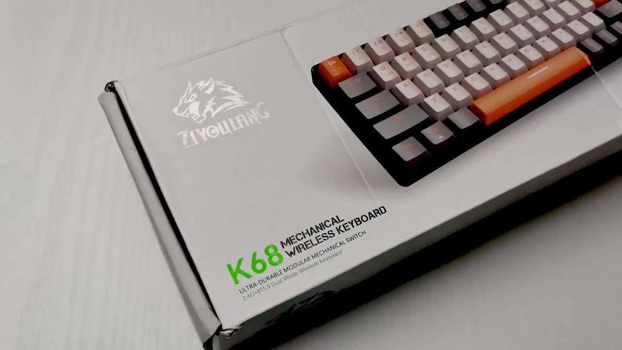 Ziyoulang K68 Wireless Mechanical Keyboard Bluetooth Dual Mode Hotswap Computer Ios Ipad Iphone Android Nirkabel Portable Indonesia aesthetics