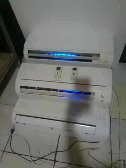Kipas Angin Model AC Pake Remotte Putih Polos LED Brecket Mesin Listrik 17 Watt Elegan & Irit
