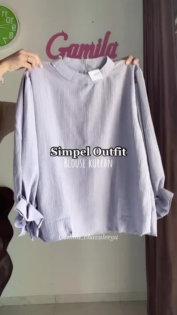 R.A SHOP - Naira Blouse Lengan Balon Oversize kemeja viral   Casual Top