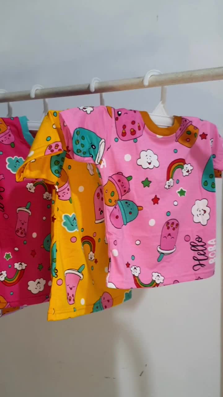 Kiminori SARI.ST Setelan Baju Anak Lengan Pendek Celana Pendek Fashion