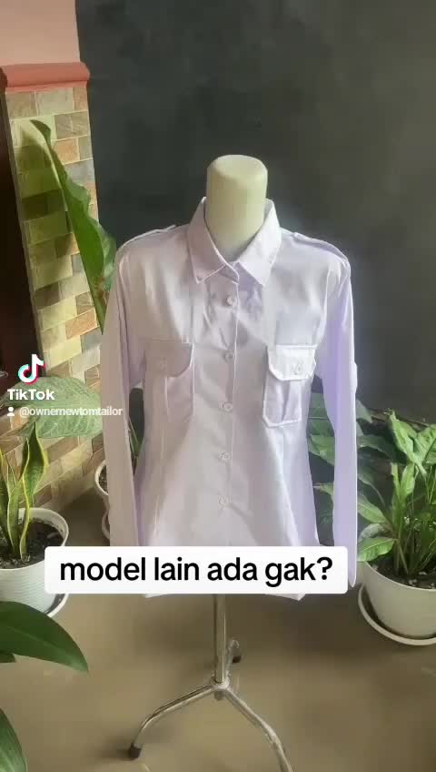 SERAGAM PDH PUTIH krah berdiri tangan tanpa kancing SERAGAM DINAS P3K CEWEK KRAH BERDIRI bahan Unione Tangan tanpa kancing