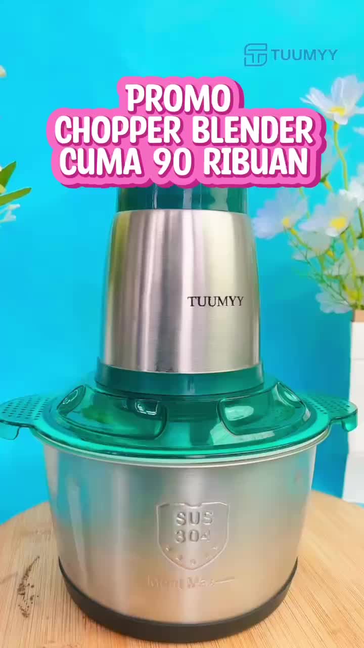 [COD] SATUAN ECER BLENDER CHOPPER TUUMYY STAINLESS MULTIFUNGSI 2L TM-8611