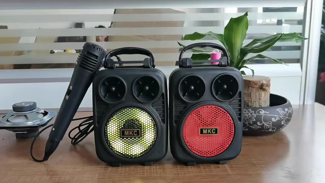 MKC KIMISO-316 SPEAKER BLUETOOTH FULL BASS MINI SPEAKER MKC KIMISO 316 FREE  MIC KARAOKE WIRELESS SPEAKER BLUETOOTH PORTABLE // BLESSS Red