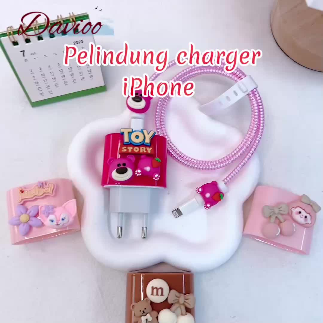 Pelindung Charger For IPHONE 20W | Set 5 Item Paket Cover Pelindung Kepala Charger & Kabel Untuk Charger Original For IPHONE 20W