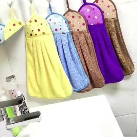 Kain Lap Tangan gantung  Motif Lembut Menyerap air cleaning kain lap microfiber