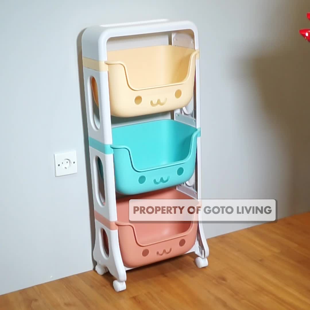 Goto [COD] Cloe Toy Storage Rak Susun Tempat Penyimpanan Mainan Boneka Anak