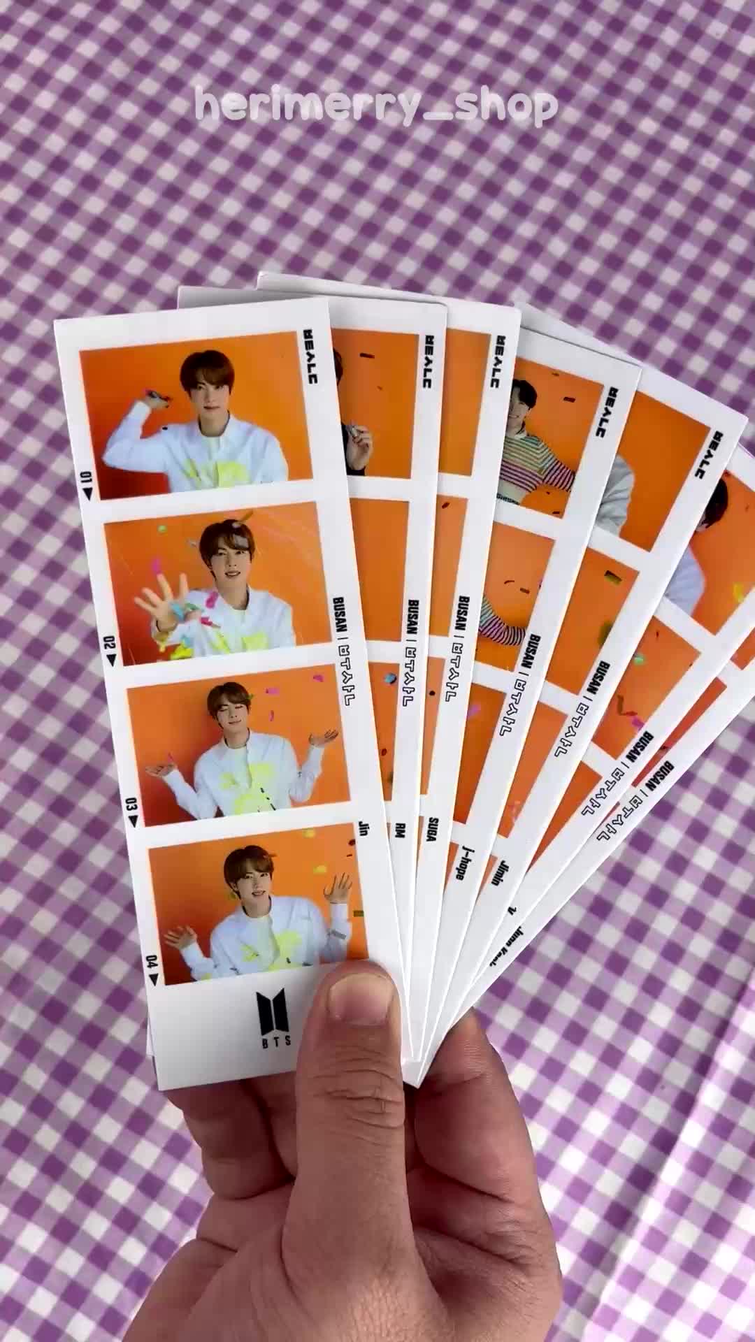 Photostrip BTS Yet to Come in BUSAN - Fotostrip 2 Sisi Merchandise Army KPOP Laminasi Glossy Unofficial