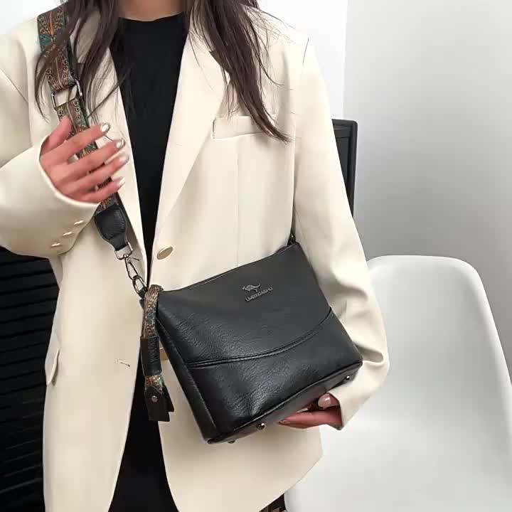 Tas wanita asli 2025 tren mode baru tas shoulder messenger