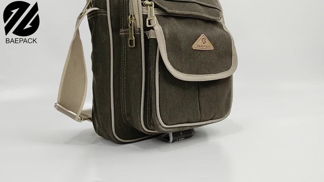 Baepack Tas Selempang Kanvas Pria Xenof Hijau Army Original / Tas Bahu Selempang Canvas Premium Aesthetik Terbaru 2023 Korean Style Cowok Wanita Lokal Import Dewasa Mini Hitam