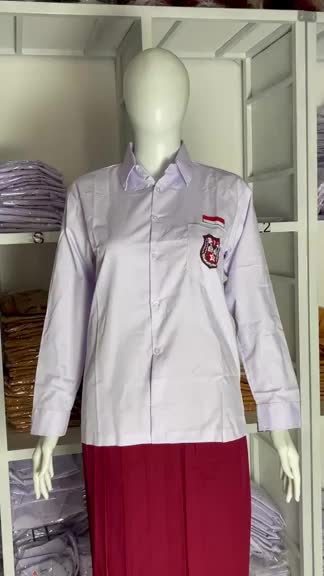 Agung Atasan Bawahan Panjang Setelan Seragam Sekolah SD Merah Putih & Pramuka Anak Laki-Laki Perempuan Bordir Celana Kemeja Pakaian Fashion Pramuka Oxford & Cotton Kelas 1-6 Jumbo Tidak Luntur Pinggang Elastis Nyaman Dipakai