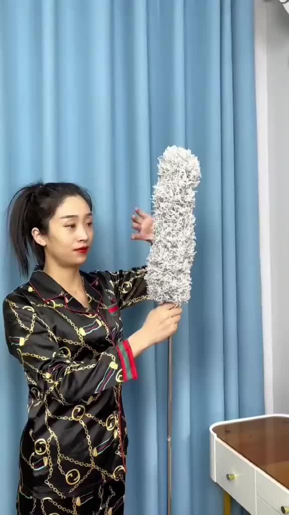 Alat Pembersih Rumah / Kemoceng Bulu Microfiber / Gagang Panjang 280cm Stainless