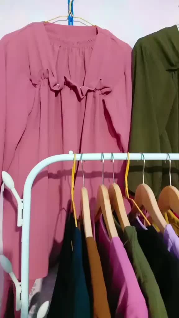 Daster Fuji atau Dress Lily  Karet Crincle Polos kekinian Viral Terlaris airflow crinkle nyaman  wanita  busui  kancing  panjang  dewasa  midi  piyama gamis Bumil Mewah