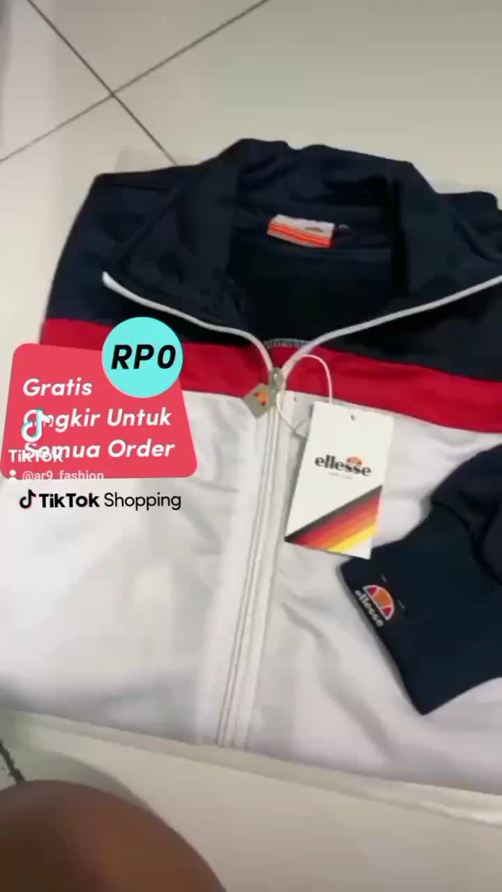 Jaket Pria Tracktop Putih Casual Distro Premium Denim