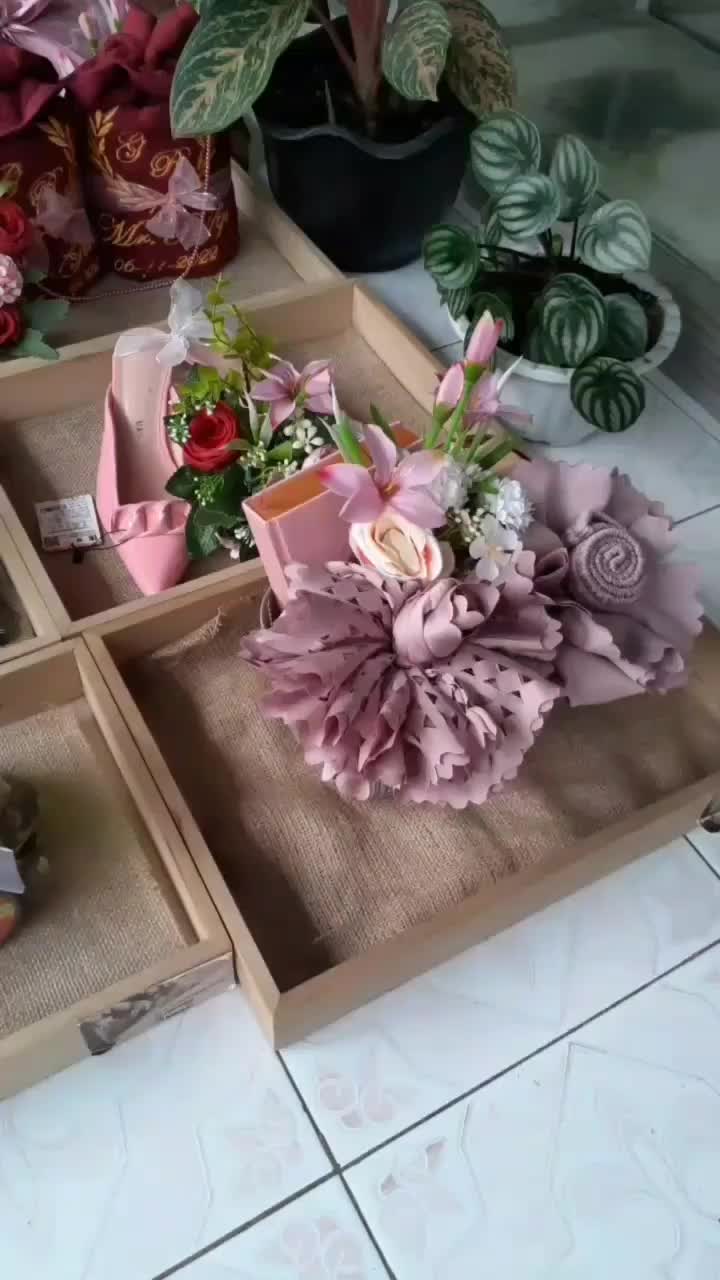 Box Hantaran Seserahan Mika 1 Set Isi 3 Box Wedding Pernikahan Model Kayu Rustic