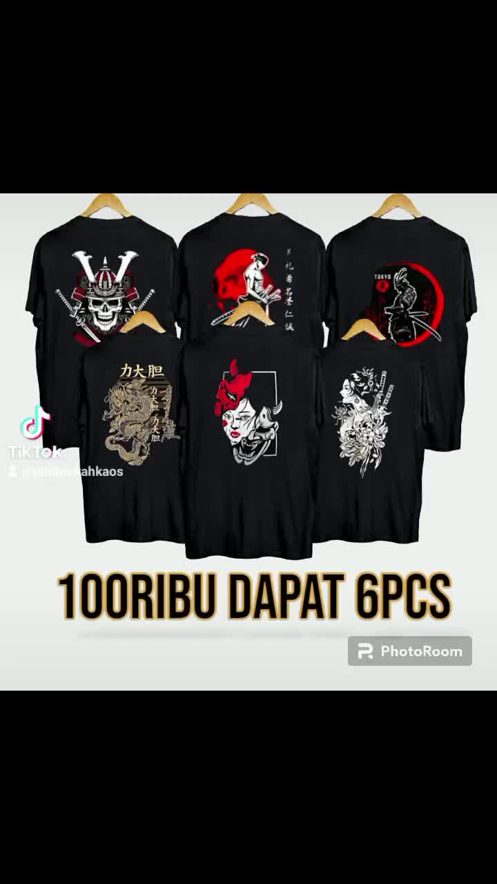 Kaos Samurai Pria 50RIBU DAPAT 3PCS