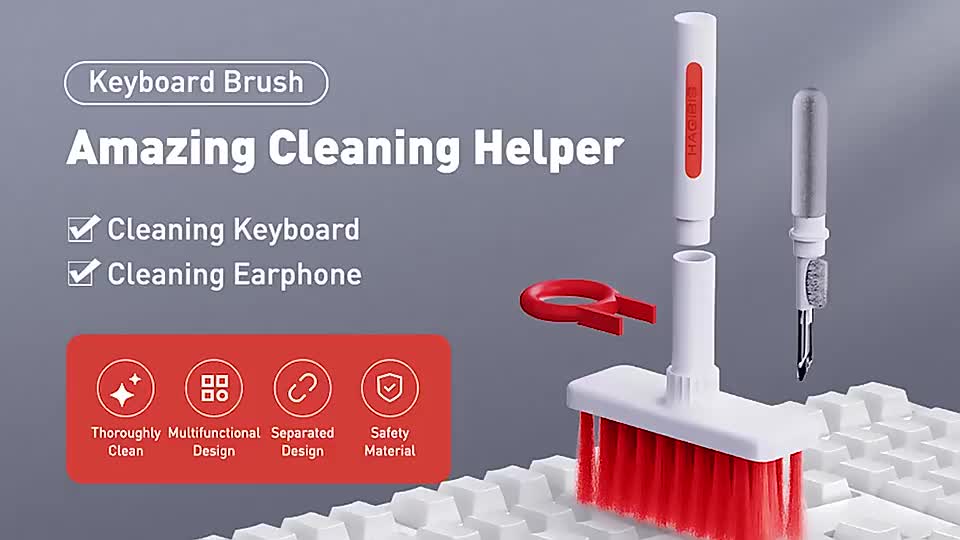 Sikat Pembersih Keyboard PC 5in1 Cleaning Brush Earphone Multifungsi AK007 - XOBOX