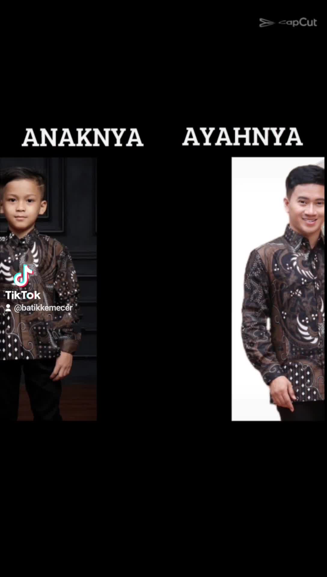 Couple batik ayah anak cowok kemeja pria lengan Panjang/Pendek kemeja anak lengan Panjang/Pendek batik Katun Bunga Putih