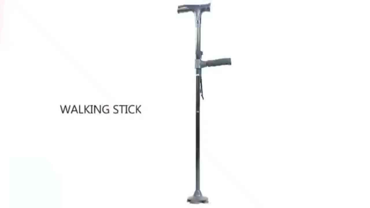 Alat Jalan Tongkat Lipat dengan Lampu dan Alarm - Twin Grip Cane