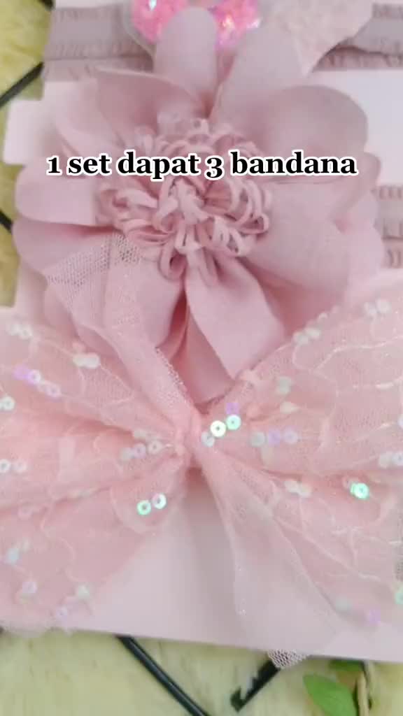 Boboho - Set Bandana Bayi isi 3 pcs / Headband Anak Premium  Motif Accessories