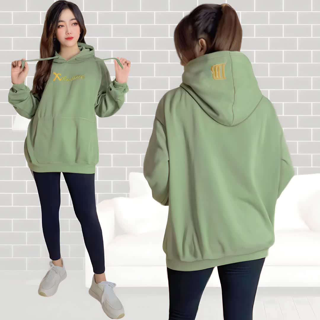 BILQIS JAKET SWEATER HODDIE JUMPER POLOS BORDIR OUTER BASIC BAJU PRIA WANITA BAHAN FLEECE