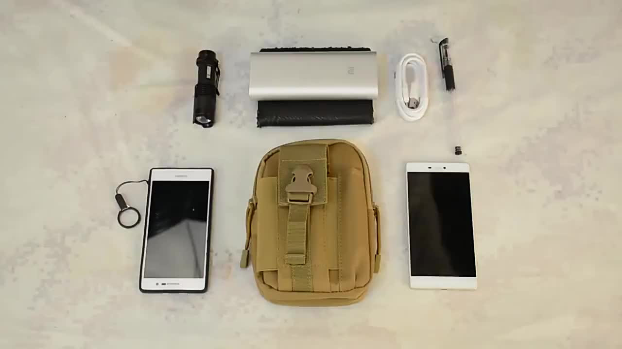 Tas Pinggang Pria Military Travel Pack Multifungsi Tas HP Gesper Canvas