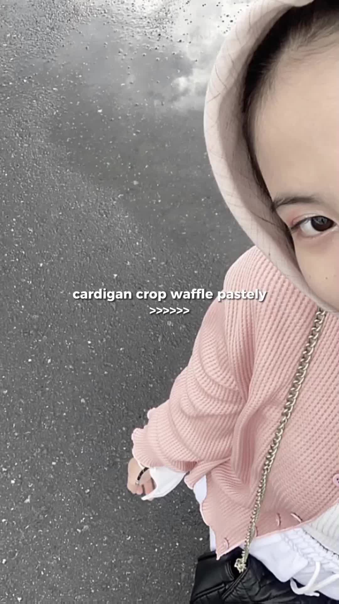 CARDIGAN CROP RAJUT/CARDIGAN RAJUT WANITA LENGAN PANJANG|Outer Wanita Polos/Rib Kancing Ruffle Casual Pendek Knitwear Kardigan Atasan korea Baju