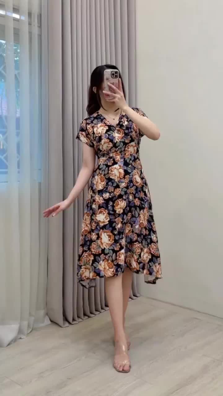 Amariel Minimo Dress Daster Nyaman Kancing Busui Bumil Friendly Katun Rayon Viscose
