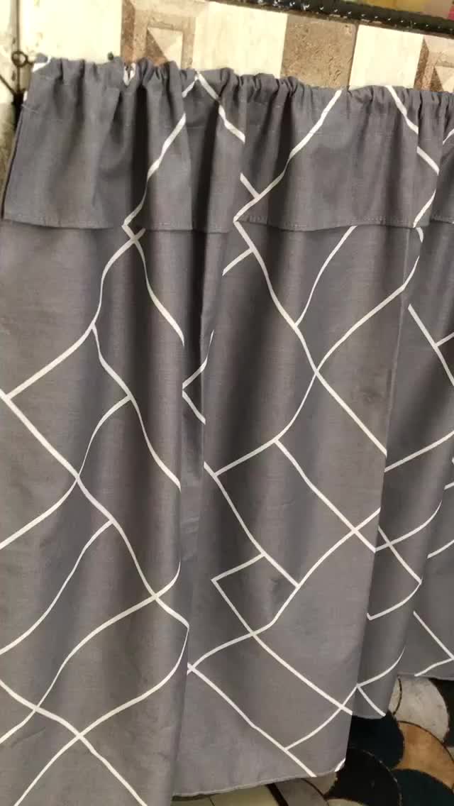 Gorden Kolong Dapur Motif Pazero Abu Polyester Bisa Custom Ukuran