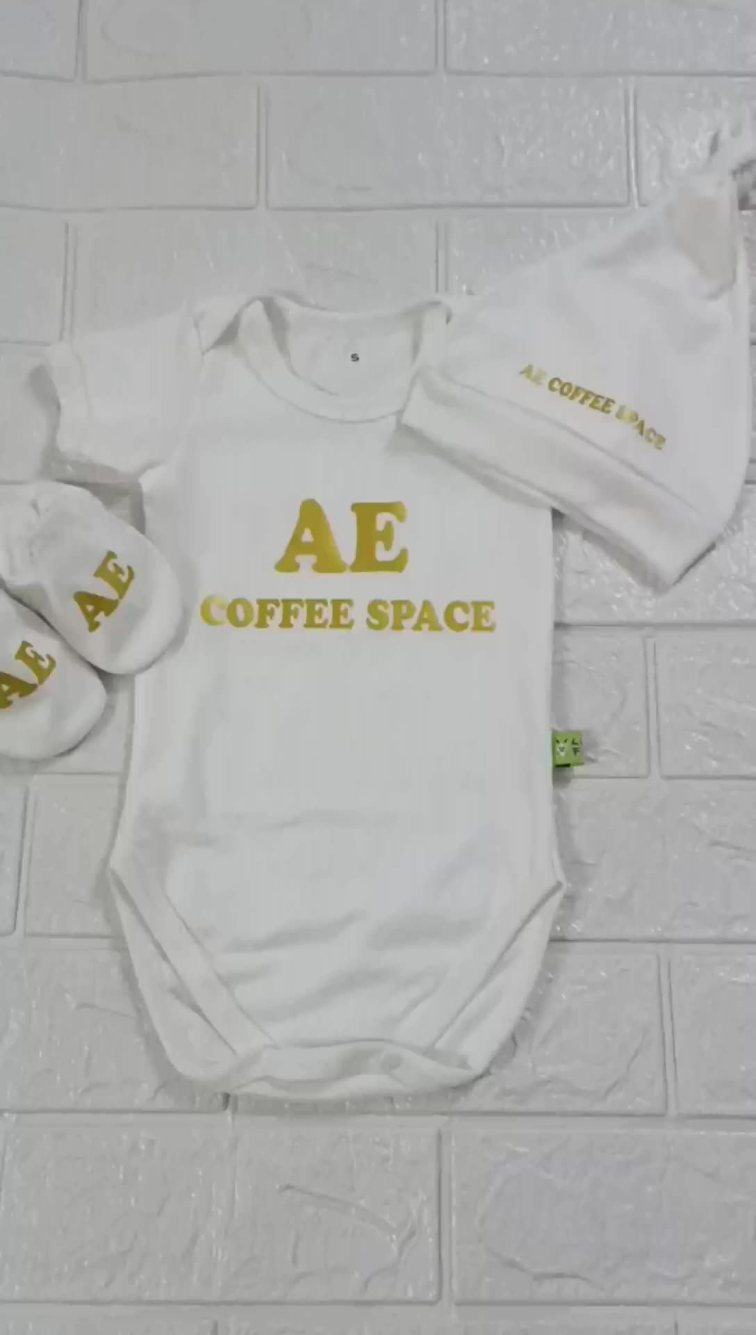 Jumper Bayi Custom Nama Topi + Sepatu Baju Bayi Katun Lengan Pendek/Jumsuit Bayi Usia 0-18 Bln