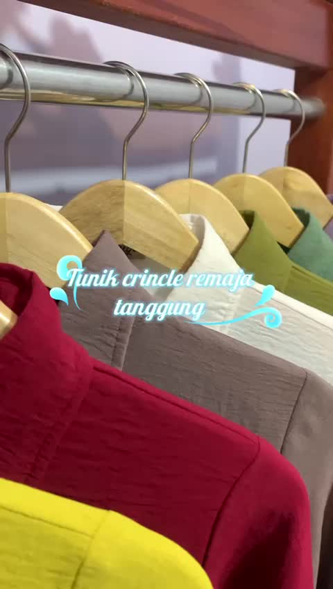 Hilya Tunik anak remaja tanggung usia 9-14 tahun bahan crincle airflow Baju Wanita Muslim / Tunik anak panjang bahan Crinkle/ Baju anak perempuan Katun Atasan