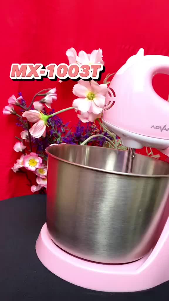 ADVANCE 2in1 Stand Mixer Stainless 2L Pengocok Telur Mesin Listrik Roti 5Kecepatan Pengaduk MX1003T Dapat Dilepas