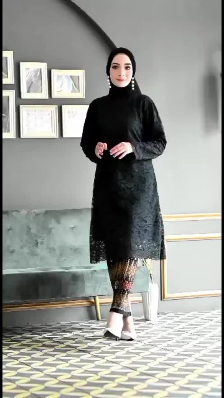 Kebaya Kondangan Baju Kurung Terbaru 2024 / Setelan Brokat Wisuda Polos Simple dan Elegant Panjang Sampai 120 Cm / Atasan / Baju Pesta Ibu Hajat Wanita Dewasa Dress Mewah Remaja